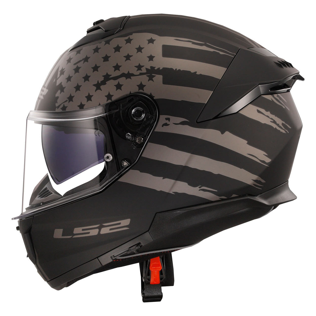 LS2 Stream II America Matte Gray Black Helmet - Speed Addicts